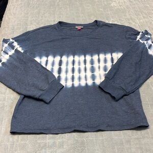 Vince Camuto Tie Dye Shirt, Long-Sleeve, Blue, Size M